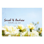 Romantic White Roses Wedding Invitation