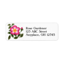 Romantic Wild Rose Label