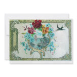 ROMANTICA 3 ,Floral Blue White Wedding Party Personalized Invitation