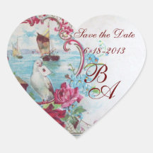 ROMANTICA MONOGRAM,Save the Date Stickers
