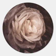 Romantica- this rose says love round stickers