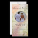 Romatic floral save the date wedding photocard