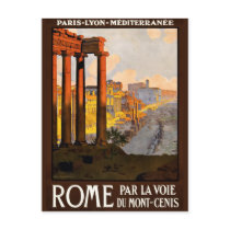 Rome at Dawn Par La Voie Travel Poster 1920 Post Cards