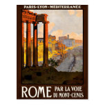 Rome at Dawn Par La Voie Travel Poster 1920 Post Cards