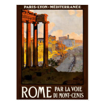Rome at Dawn Par La Voie Travel Poster 1920 Post Cards
