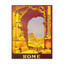 Rome Express Railway Vintage Italy Travel Postcards