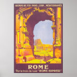 Rome Express Vintage Travel posters