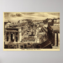 Rome, Foro Romano as it was in Roman times Posters