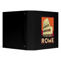 rome italy coliseum europe vintage retro travel binders