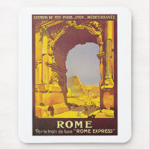 Rome Italy Rome Express Travel Poster Art Mouse Pad