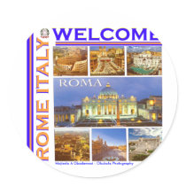 Rome Italy Today Round Stickers