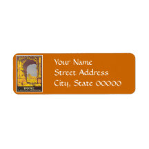 Rome, Italy Vintage Travel Poster Return Address Labels