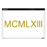 Rome_number_1963-1.png Decals For 17" Laptops