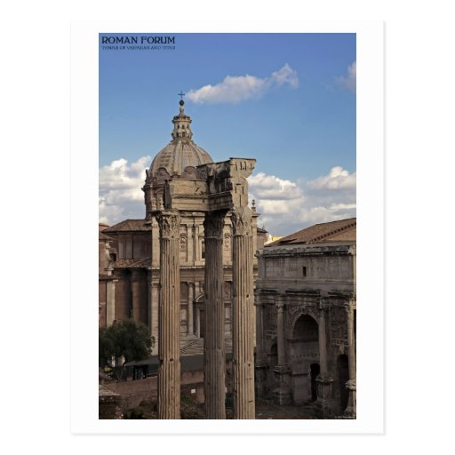 Rome - Temple of Vespasian and Titus Postcards