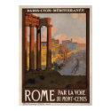 Rome through the Mont-Cenis Travel Poster posters