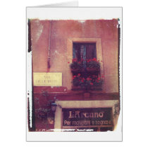 Rome Window with Geraniums cards by andymathis Rome Window with Geraniums cards