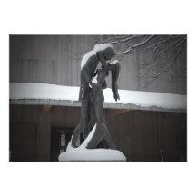 Romeo and Juliet, A Winter Embrace, Central Park Custom Invites