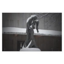 Romeo and Juliet, A Winter Embrace, Central Park Custom Stationery