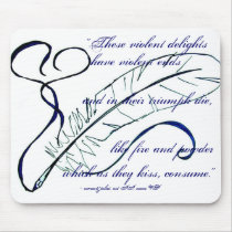 Romeo and Juliet quote mousepads
