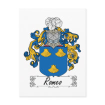 Romeo Family Crest postcards