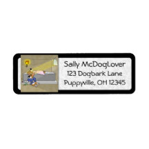 Romeo & Juliet Corgi Return Address Label