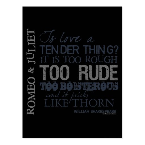 Romeo & Juliet Love Quote Postcard