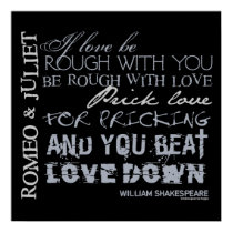 Romeo & Juliet Love Quote posters