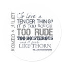 Romeo & Juliet Love Quote stickers