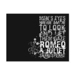 Romeo & Juliet Men Quote postcards