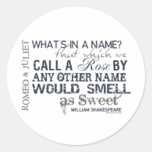 Romeo & Juliet Name Quote Stickers