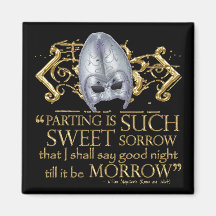 Romeo & Juliet Quote (Gold Version) Fridge Magnets