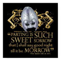 Romeo & Juliet Quote (Gold Version) posters