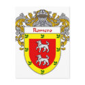 Romero Coat of Arms (Mantled) postcards