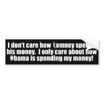 Romney - 2012 - Anti Obama Spending Bumper Stickers