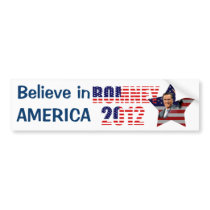 Romney 2012 Bumper Sticker Believe in America
