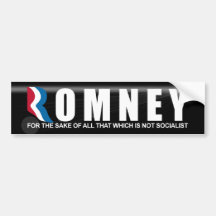Romney - Anti Barack Obama Bumper Sticker