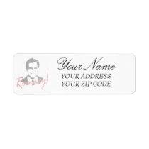 Romney Autographed Picture labels