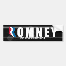 Romney - Believe In America Bumper Stickers