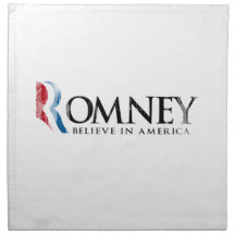 Romney - Believe in America.png Printed Napkin