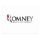 Romney - Believe in America Post Card