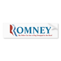 Romney  Bumper Sticker - His poor Dog!
