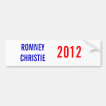 Romney/Christie 2012 Bumper Stickers