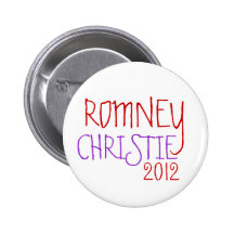 ROMNEY CHRISTIE 2012 PINBACK BUTTONS