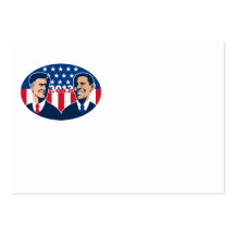 Romney contra las elecciones americanas 2012 de Ob Tarjeta De Negocio