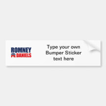 ROMNEY DANIELS TICKET 2012 BUMPER STICKERS