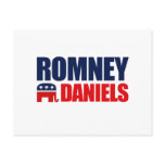 ROMNEY DANIELS TICKET 2012 POSTCARDS