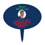 Romney Dont Blame Me Oval Cake Pick