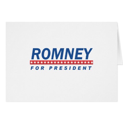 ROMNEY FOR PRESIDENT (Blue) Greeting Cards
