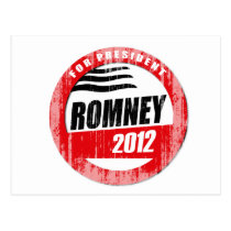 ROMNEY FOR PRESIDENT BUTTON postcards