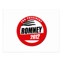 ROMNEY FOR PRESIDENT BUTTON postcards